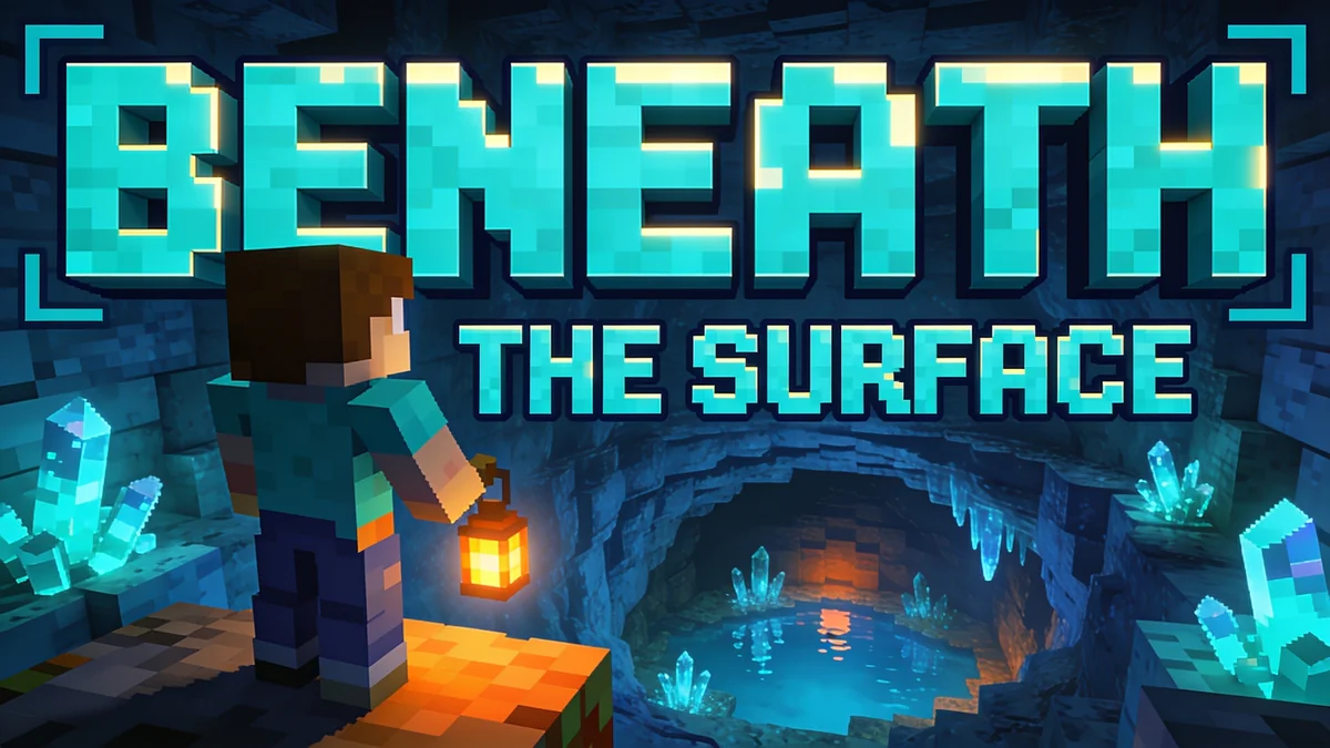 Survival episode concept with the headline “BENEATH THE SURFACE”. A discovery gives the viewer a clear story.
