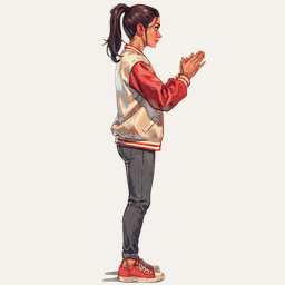 The 6 clap frames played in a loop