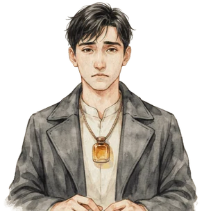 Attar player character with a sad expression
