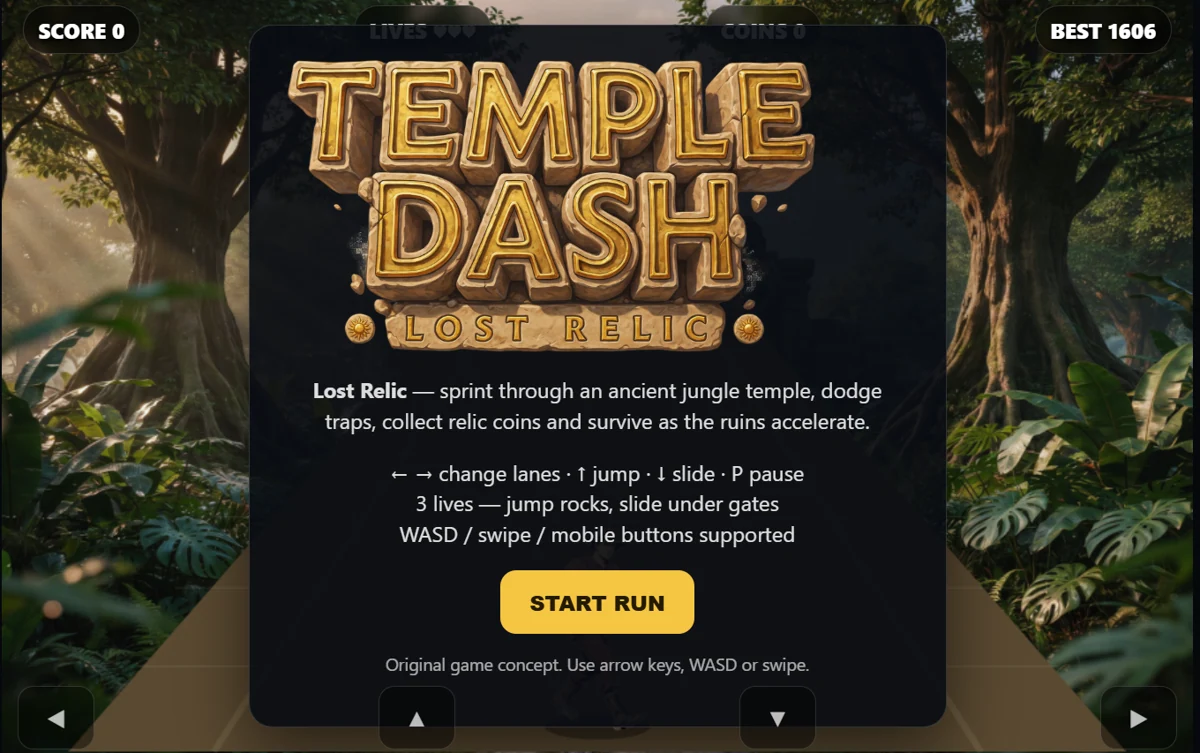 Temple Dash cover artwork