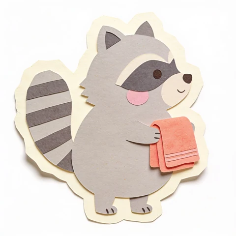 Raccoon reference artwork for Tubby Spring
