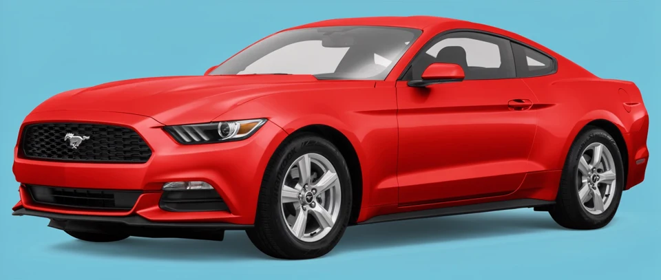 Blue version of the Mustang